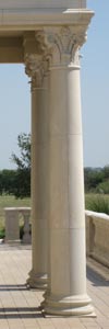 Straight Smooth Corinthian Cast Stone Columns