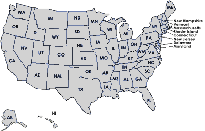 United States Map - Select Your State