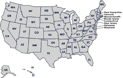 United States Map - Select Your State